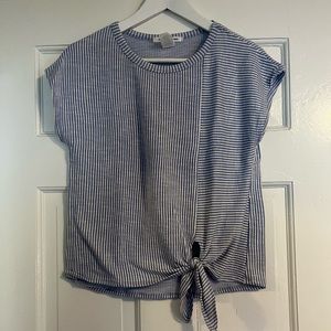 Blue and white stripped t-shirt